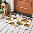 thumbnail image 4 of DIG Letter Front Door Rugs 2x3 ft Cartoon Excavator Yellow Equipment Trucks Upholstery Small Rug for Entryway Non Slip Washable Bathroom Door Mat Absorbent Floor Mat for Indoor Entrance, 4 of 9