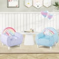thumbnail image 4 of Costway Kids Sofa with Breathable Spandex Fabric High-density Sponge Filling for Boys Girls Purple, 4 of 10