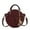 Croco Wine, variant on Camille Women's Crossbody Bag, Snakeskin Vegan Leather Round Shoulder bag by Mia K - Fuchsia