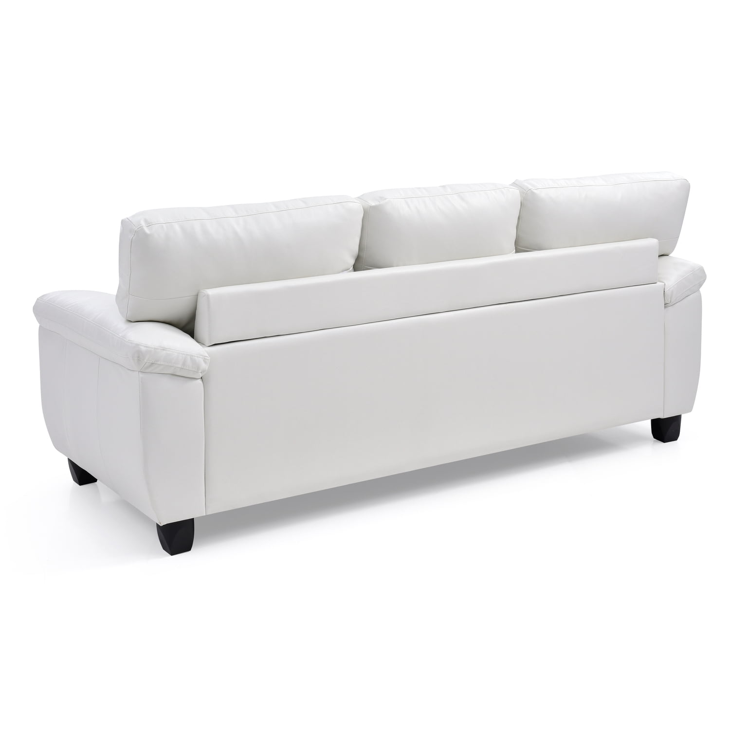 Glory Furniture Gallant Faux Leather Sofa in White