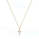 thumbnail image 1 of Collar de cruz con diamantes completos Cadena de clavícula para mujer Collar colgante de oro de 14 quilates para mujer, 1 of 6
