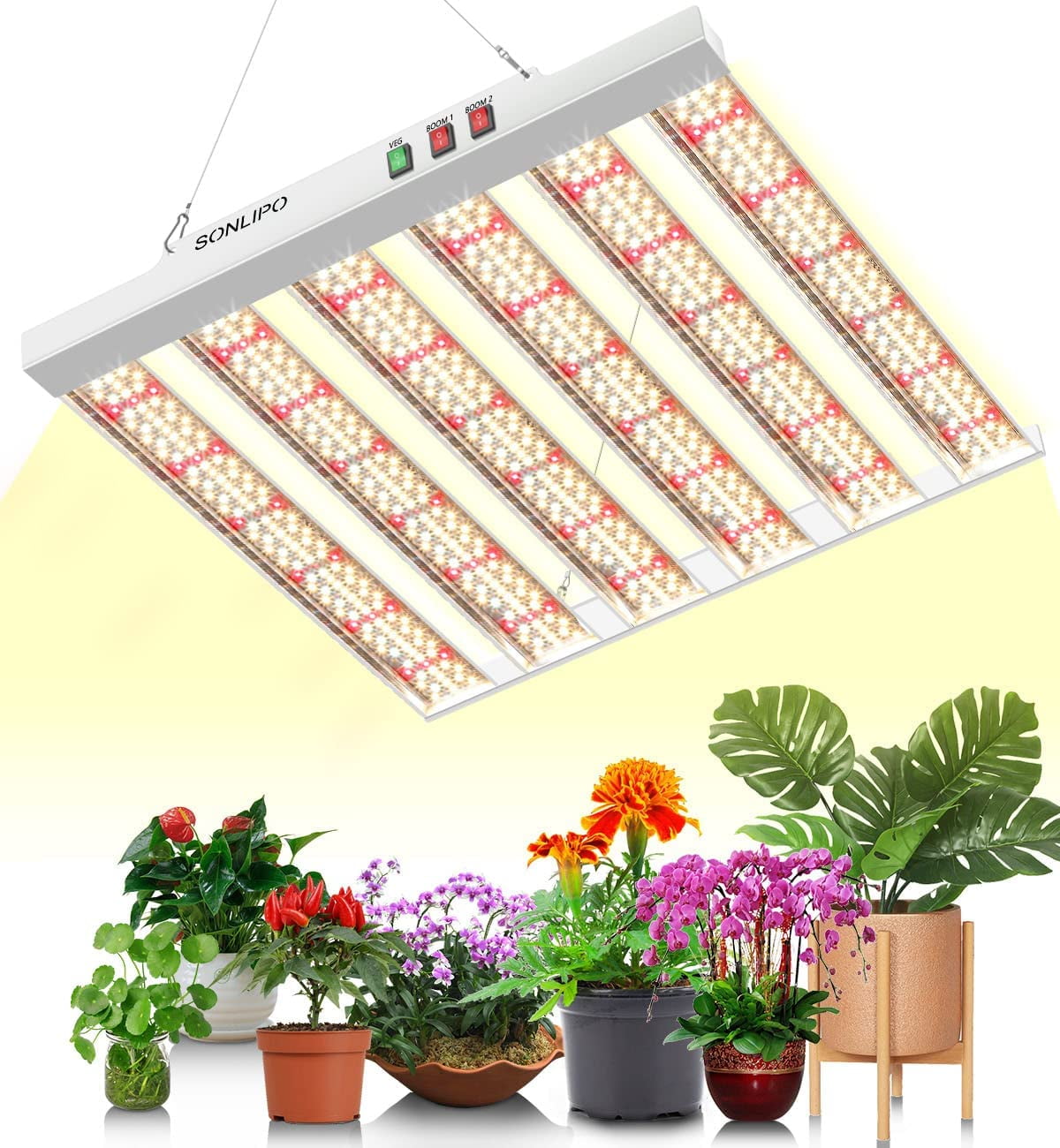 Full Spectrum 45W 120W 200W 600W 1000W LED Grow Light Lamp for Indoor Plants Veg 