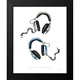 thumbnail image 2 of Charro, Mercedes Lopez 12x14 Black Modern Framed Museum Art Print Titled - Headphones Love Blue Gray, 2 of 5