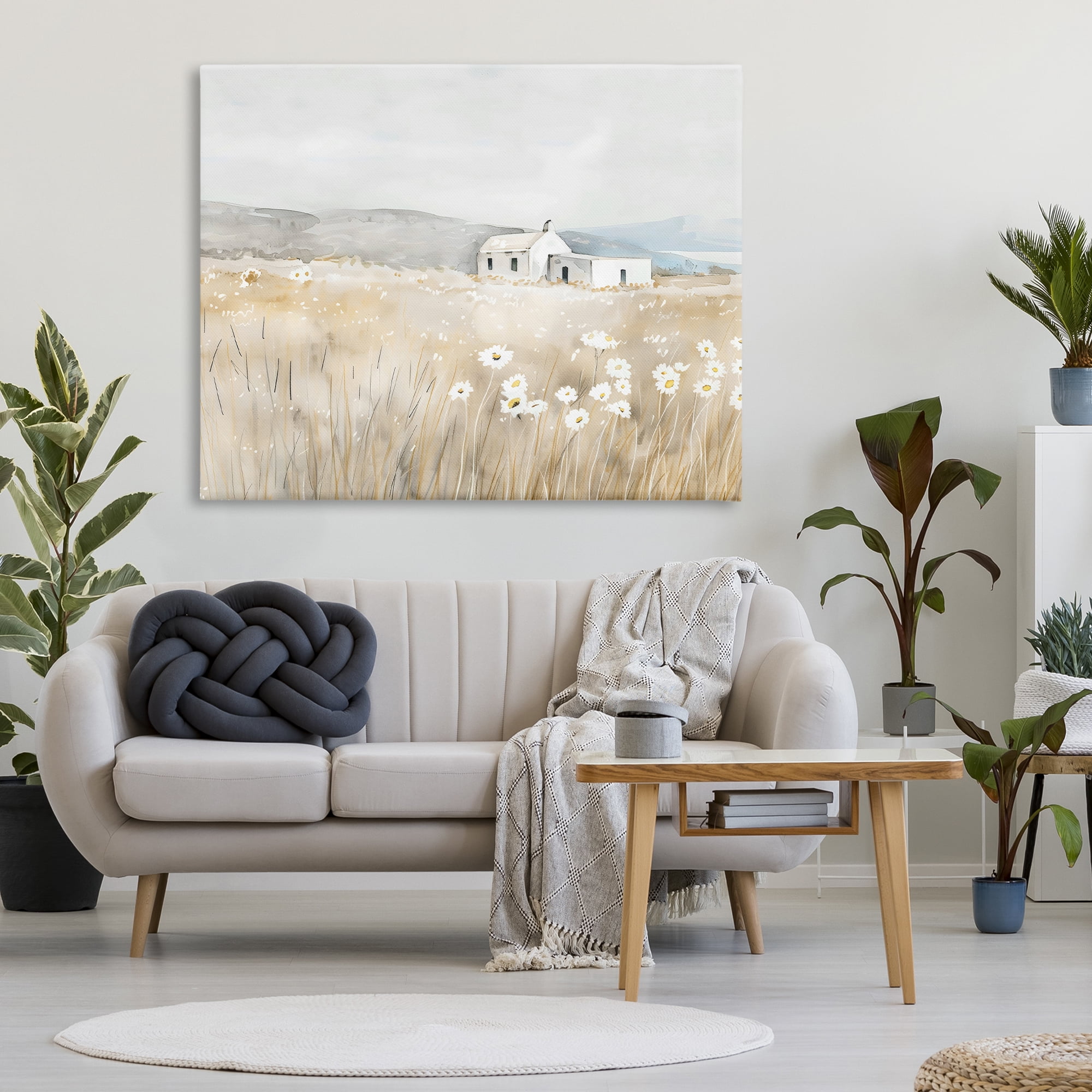 Stupell Industries Rustic Landscape Daisy Meadow Canvas Wall Art, design by Creative Studio