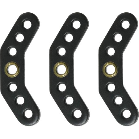 3pcs Black Leather Bow Yoke with Metal Grommet Bow Sling Strap Leather Yoke Bracket Mount for Compound Bow Wrist Sling