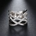 thumbnail image 3 of Infinity Ring Crisscross Micro Pave Cz Wgold Plated Womens Ginger Lyne, 3 of 5