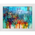 thumbnail image 1 of Zakrynycny, Viktor 32x25 White Modern Wood Framed Museum Art Print Titled - Bonsoir Mademoiselle Paris, 1 of 4