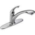 thumbnail image 2 of Delta Faucet Robinet de Cuisine à Poignée Unique avec Pulvérisateur Rétractable, Acier Inoxydable Arctique 470-AR-DST, 2 of 4