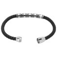 thumbnail image 4 of Pulsera Para Hombre, Hermosa Pulsera Trenzada De Metal, Pulsera De Cuero PU De Acero Inoxidable Para Amigo Para Fiestas De Baile EOTVIA Men Bracelet, 4 of 8
