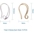 thumbnail image 2 of 120Pcs 4 Styles Earring Hooks Stainless Steel French Earring Hooks Ear Wires Fish Hook Earrings Silver Earrings Supplies Findings, 2 of 7