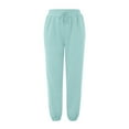 thumbnail image 5 of Ydkzymd Straight Leg Sweatpants For Women Mint Green Drawstring Elastic High Waist Sweatpants Women Small With Pocket Joggers Plush Sweatpants Tie Dye Cinch Bottom Sport Pants XL, 5 of 6