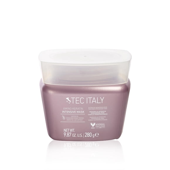 TEC ITALY - Amino Keratin Intensive Mask 280 g, Mascarilla Capilar Reparadora, Hidrata, Nutre y Fortalece el Cabello Da&ntilde;ado, con Keratina, Aporta Suavidad, Brillo, Elasticidad y Control de