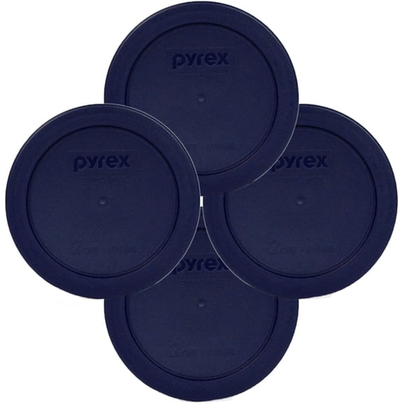 7200-PC Round Storage Cover for Glass Bowls, Dark Blue (4-Pack)
