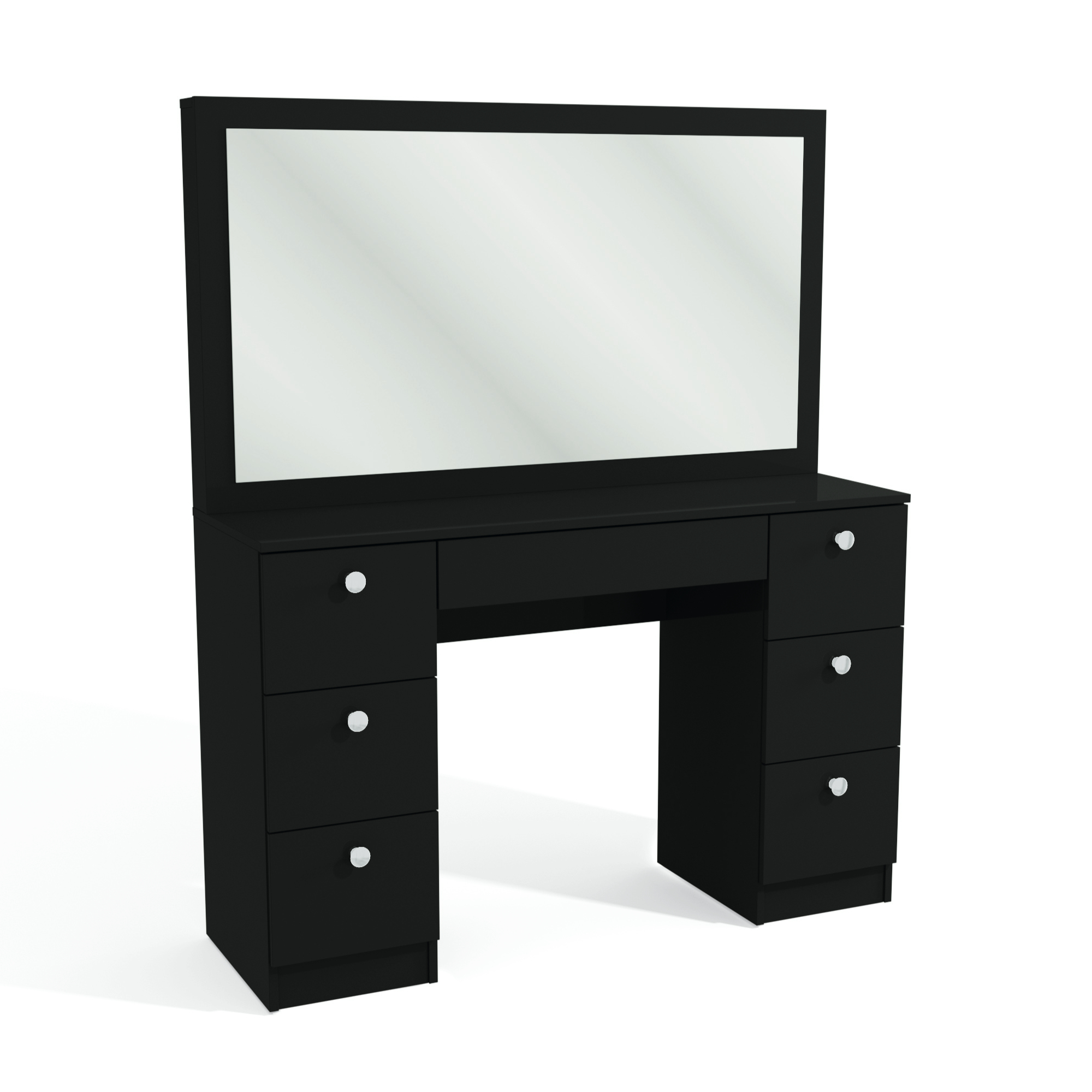 Ember Interiors Pam Modern Black Painted Vanity Table, for Bedroom