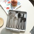 thumbnail image 2 of Techinal Spoon Fork Knife Stainless Steel Cutlery Reusable Flatware Set Polished with Round Edge Kitchen Utensil Tableware Set, 2 of 17