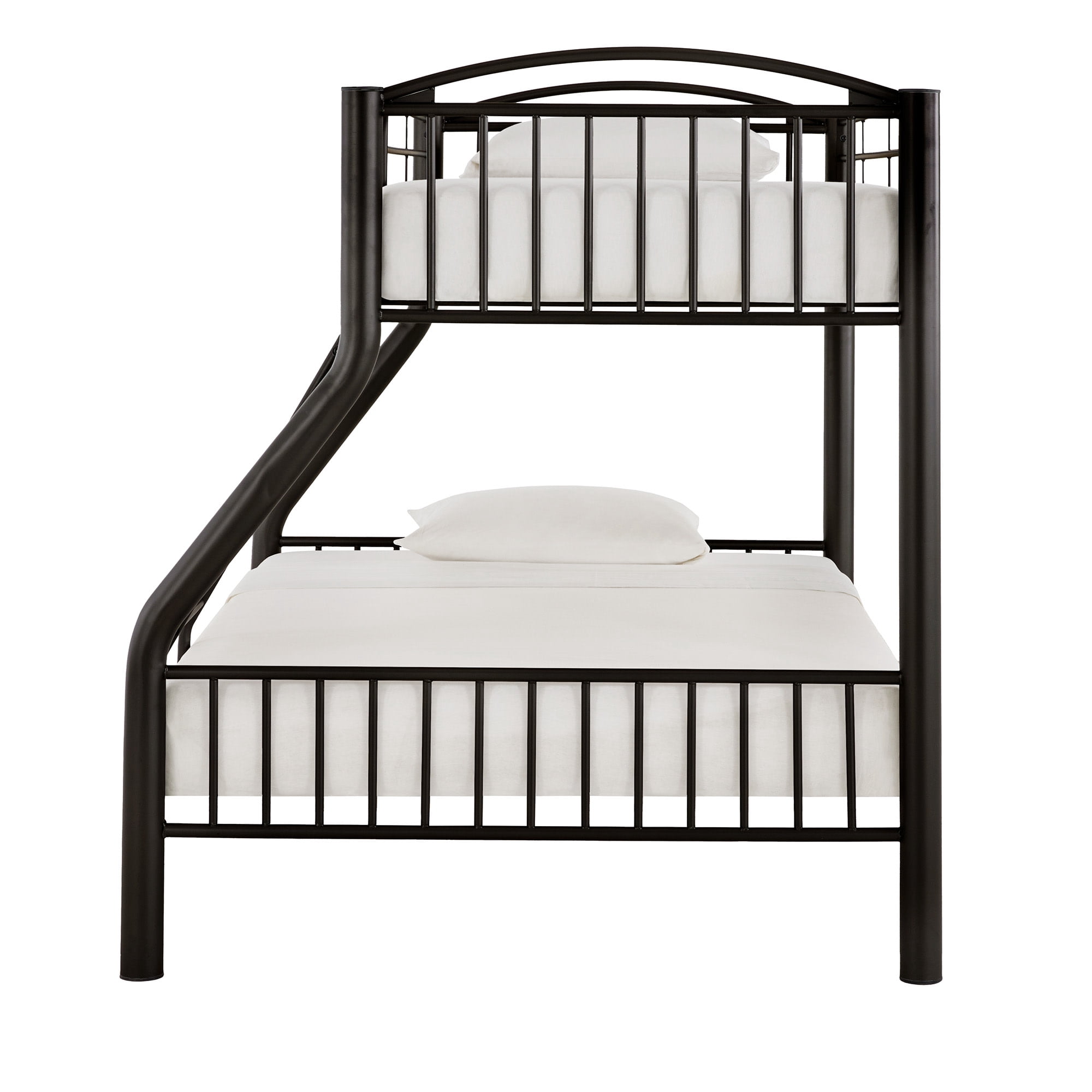 Weston Home Visalia Kids Metal Twin over Full Bunk Bed, Black