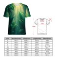 thumbnail image 2 of Palm Print T-Shirt O Neck Retro Print Big Size T-Shirts Short Sleeve Tees Womens Pretty Design, 2 of 5