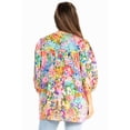 thumbnail image 2 of Sakkas Ligia Women's 3/4 Sleeve Casual Floral Loose Tunic Blouse Shirt Round Neck - 550-Multi - L/XL, 2 of 5