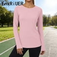 thumbnail image 3 of EnxRiUER Workout Tops for Women Long Sleeve Crew Neck T-Shirt Soft Casual Quick Dry Yoga Golf Shirts, 3 of 9