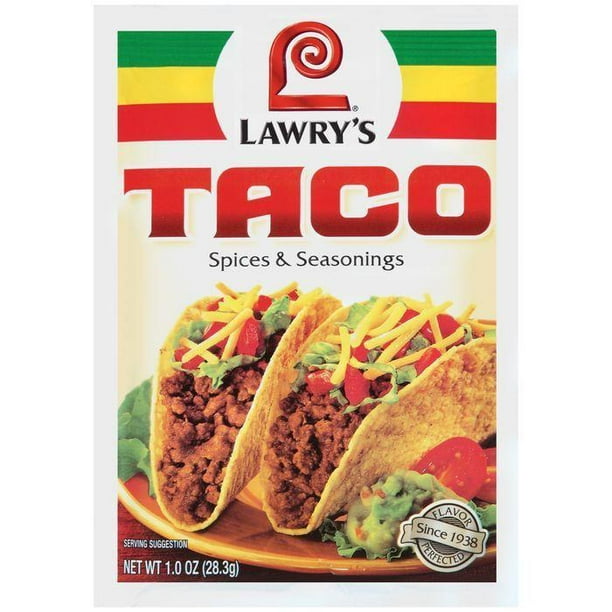 Dry Seasoning Taco Lawrys Spices And Seasonings 1 Oz Packet Pack Of 12