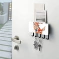 thumbnail image 5 of Deers Mother Baby Mail Holder Organizer Wall Mount with Shelf Key Holder Key Rack with 5 Key Hooks for Wall Decorative, 5 of 6
