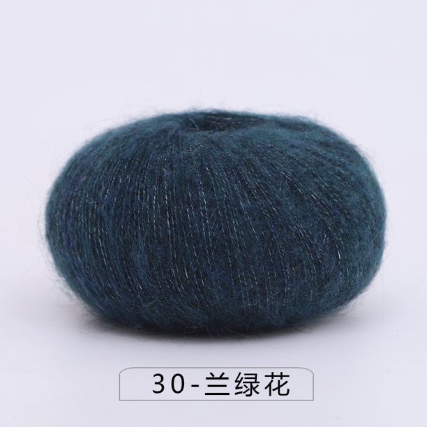 Xiao Hua Hilo de lana, verde oscuro, 25 g x 2 rollos, ligero y cálido, tejido a mano para bufandas, tapices y decoraciones de pared, hilo tejido a mano para artes decorativas de moda.