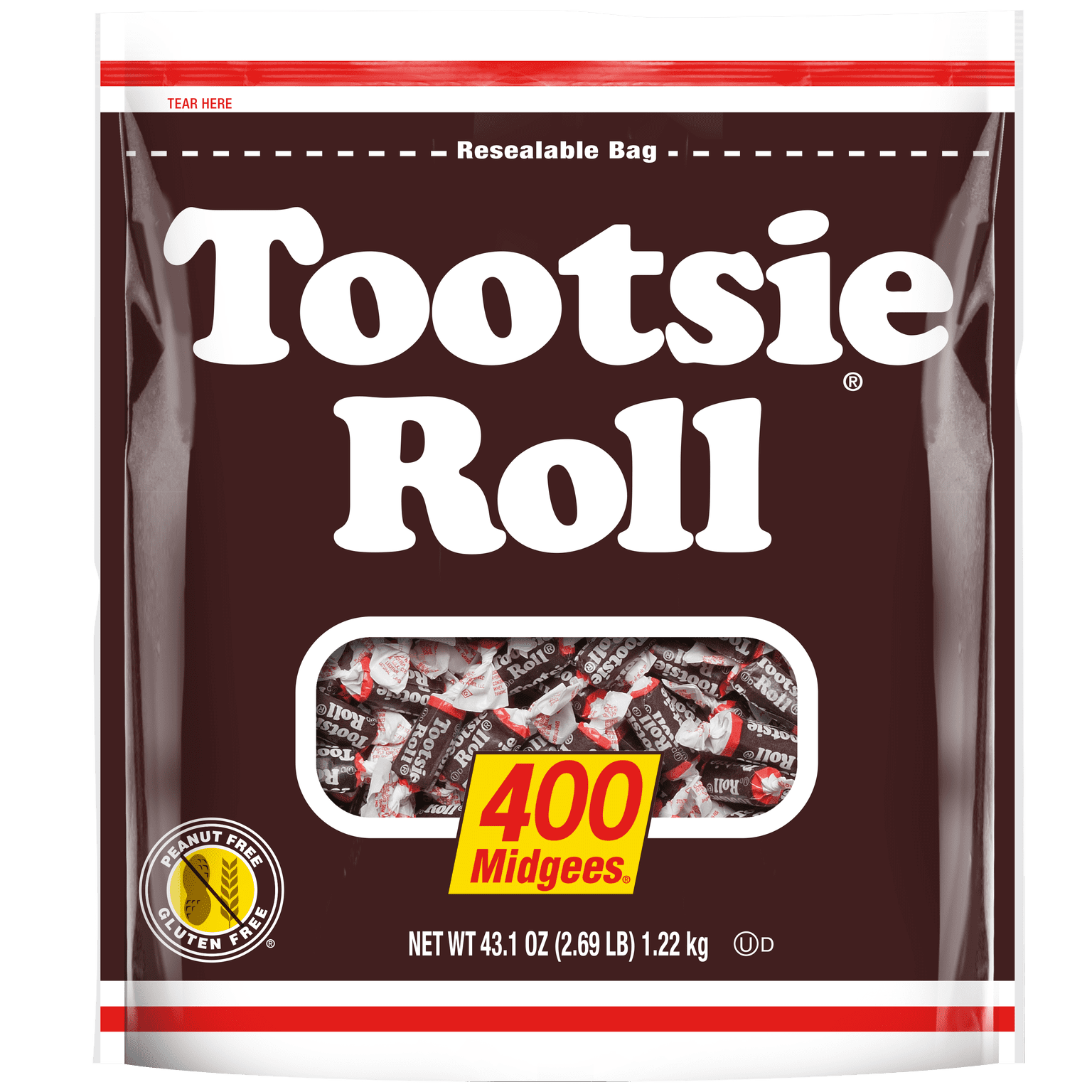 Tootsie Roll Midgees Chocolate Candy, 43.1 oz (400 Pieces)