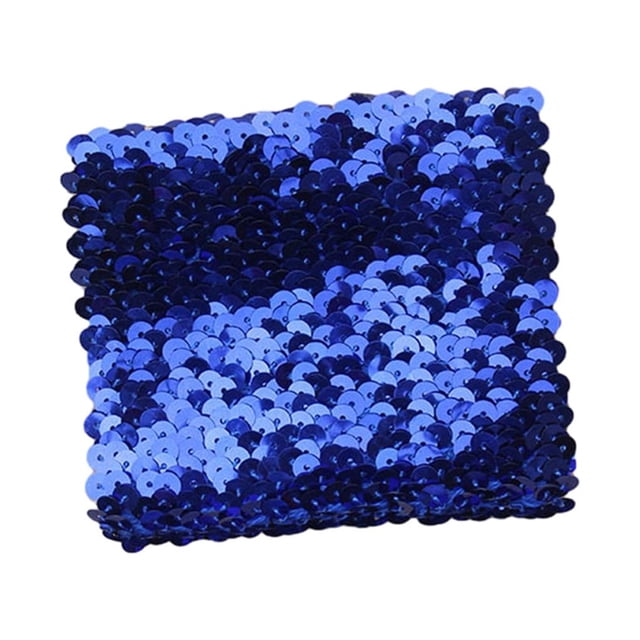 Jumpingount Impresionantes puños de lentejuelas para mujer, amplia aplicación, varios colores disponibles, guantes cortos sin dedos Accesorios de disfraces Azul