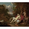 thumbnail image 2 of Willem Van Mieris 23x20 Black Ornate Framed Double Matted Museum Art Print Titled: Sleeping Venus (1725), 2 of 5