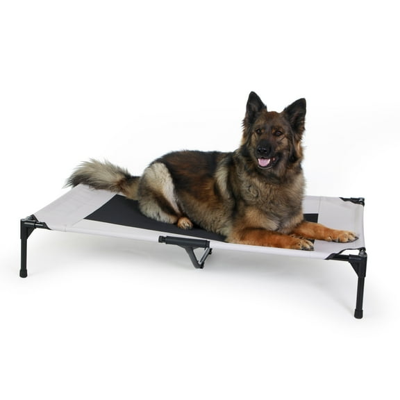 K&H Pet Products Original Pet Cot Elevated Dog Bed Taupe/Black Mesh X-Large 50 X 32 X 9 Inches