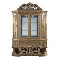 thumbnail image 2 of Curio with 2 Glass Doors and Hollow Carvings, Antique Gold, 2 of 5