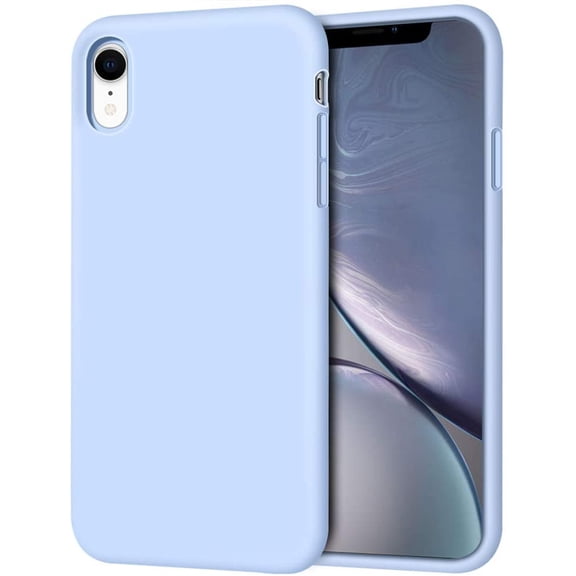 iPhone XR Case, Soft Silicone Gel Rubber Bumper Phone Case with Anti-Scratch Microfiber Lining Hard Shell Shockproof Full-Body Protective Case Cover for Apple iPhone XR 6.1" 2018 - Light Blue