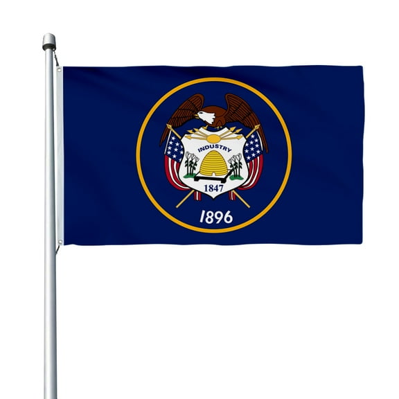 Aihccy Utah State Flag with Brass Grommets Size - 3x5Ft