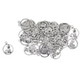 thumbnail image 2 of 50 Piezas de Plata Tibetana Hueca Redonda Gato Etiquetas s Colgantes para Joyería Artesanal Ajuste Collar Gargantilla Llaver Soledad Joyería que hace encantos, 2 of 8