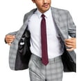 thumbnail image 4 of Alfani Mens Slim-Fit Plaid Suit Jacket 40 Short Black/White - NWT $360, 4 of 5