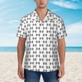 thumbnail image 2 of Rateoe Signal Icon Pattern Men’s Hawaiian Shirt – Short Sleeve Button-Down Tropical Beach Shirt, Lightweight & Breathable Casual Aloha Shirt with Pocket,Large, 2 of 7
