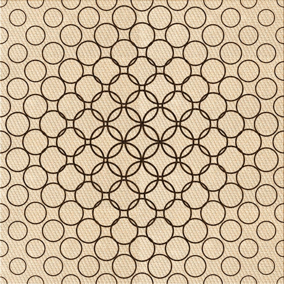 Ahgly Company Indoor Square Patterned Copper Brown Area Rugs, 4' Square