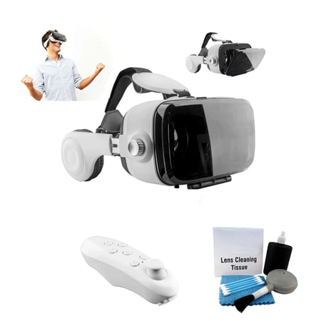 BOBOVR Z4 VR Virtual Reality Headset 3D Glasses VR BOX with Headphone + Remote + 5 Piece Cleaning Kit