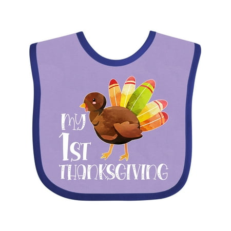 

Inktastic My 1st Thanksgiving Cute Baby Turkey Gift Baby Boy or Baby Girl Bib