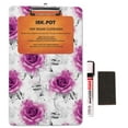 thumbnail image 6 of Inkdotpot Decorative Clipboard Letter Size Clipboard with Low Profile Clip,Retractable Key Hole for Hanging Paperboard for Office School w/ Free Marker & Eraser,Floral-9x15 Inch, 6 of 9