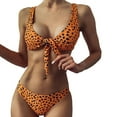 thumbnail image 2 of LoyisViDion Women Swimsuits On Clearance Women'S Fashion Bikini Set Swimsuit Two Piece Filled Print Swimwear Beachwear Orange S, 2 of 6