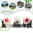 thumbnail image 3 of Lacoo 6 Pieces Outdoor Sectional Sofa Set PE Wicker Rattan Sectional Seating Group with Cushions and Table, Beige, Sectional Sets, 3 of 6
