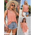 thumbnail image 3 of Versatile, fashionable, square-neck gathered pleat swing tank top for women, loose-fitting, casual, and comfortable, 3 of 7