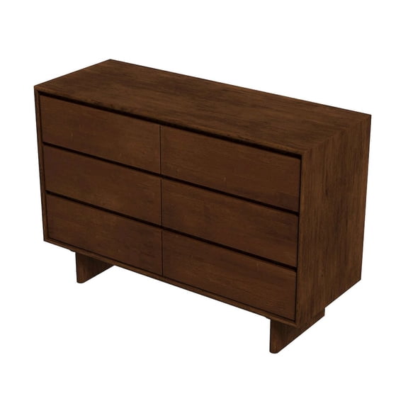 Ashcroft Furniture Dubrovnik Mid Century Modern Walnut Dresser With 6 Drawers