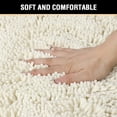 thumbnail image 4 of Cream Bath Mat Soft Shaggy Bathroom Rugs Rugs Luxury Microfiber Washable Bath Rug for Floor Bathroom Bedroom Living Room, 20 x 32 inches, 4 of 6