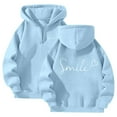 thumbnail image 2 of Oversized Hoodie Womens Hoodie Lightweight Sweatshirt Casual Wear Zip Up Hoodie Women's Casual Zip Up Hoodie With Bow Print Pullover Sweatshirt For Daily Wear Spring Fall Winter Basic Outerwear, 2 of 4