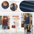 thumbnail image 3 of SUNBS Tank Tops for Women Casual Button Henley Shirts Plus Size Sleeveless Tops For Women, 3 of 8