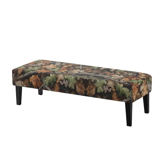 Yuyamidu Camo Bench Cover for Dining Table Hunting Print Jacquard Bench Seat Protector Cover Easy to Install Rectangle Seat Protector Gift for Holiday