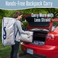 thumbnail image 5 of VENO 3 Pack Moving Bags w/Backpack Straps, Moving Supplies, Moving Boxes, College Packing Storage Boxes with Lids Alternative, Heavy Duty, Extra Large, Sturdy Handles, Zippers (Clear), 5 of 7