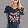 thumbnail image 2 of TSADFHJI Hauts pour Femmes Manches Courtes Premier Jour d'École T-Shirt Graphique Professeur Rentrée des Classes TTTG Marine, 2 of 4
